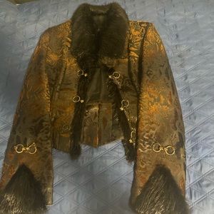 Unique women’s real leather with pony hair jacket